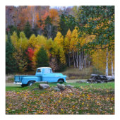  Blue Truck Photo Enlaring Foto Afdruk (Voorkant)