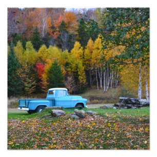  Blue Truck Photo Enlaring Foto Afdruk