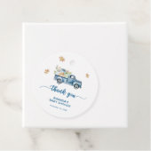 Blue Truck Pompoen Baby shower Dank u Bedankjes Labels (In situ)