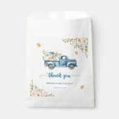 Blue Truck Pompoen Baby shower Dank u Bedankzakje (Voorkant)