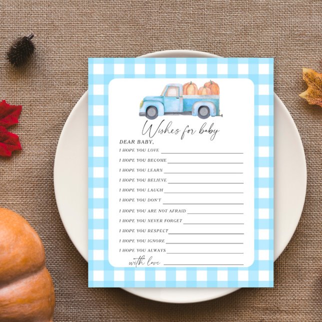 Blue truck pompoen - Wensen voor baby spel (Creator heeft geüpload)