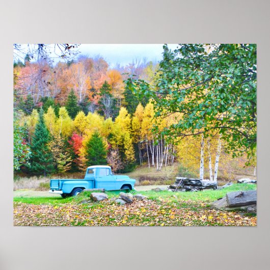  Blue Truck Poster (Voorkant)