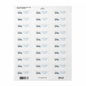 Blue Truck Pumpkin Baby shower Adres Etiket (Full Sheet)
