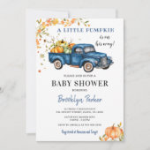 Blue Truck Pumpkin-Baby shower Kaart (Voorkant)