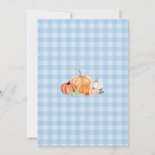 Blue Truck & Pumpkin Herfst Boerderij Verjaardag Kaart (Achterkant)