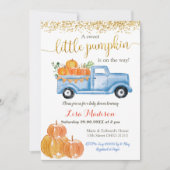 Blue Truck Pumpkin is onderweg naar het baby showe Kaart (Voorkant)