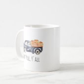 Blue Truck Pumpkin Mok - "Happy Herfst, Y'all" (Voorkant links)