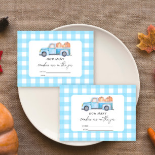 Blue truck - raad eens hoeveel snoepjes er in de p informatiekaartje