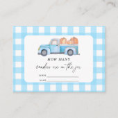 Blue truck - raad eens hoeveel snoepjes er in de p informatiekaartje (Voorkant)