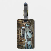  Blue Truck Rustic Barn Bagagelabel (Achterkant verticaal)