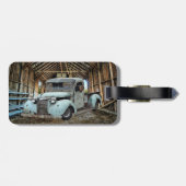  Blue Truck Rustic Barn Bagagelabel (Achterkant horizontaal)