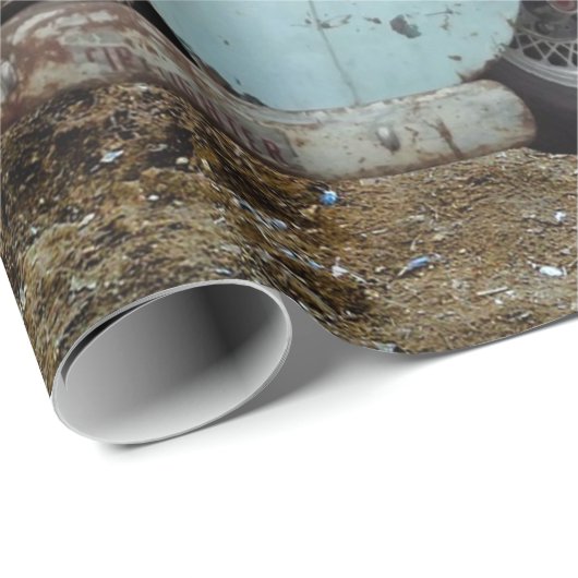  Blue Truck Rustic Barn Cadeaupapier (Rol Hoek)