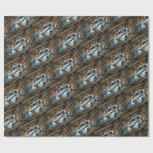 Blue Truck Rustic Barn Cadeaupapier