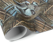 Blue Truck Rustic Barn Cadeaupapier (Rol Hoek)