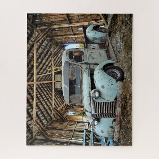  Blue Truck Rustic Barn Legpuzzel (Verticaal)