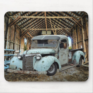 Blue Truck Rustic Barn Muismat