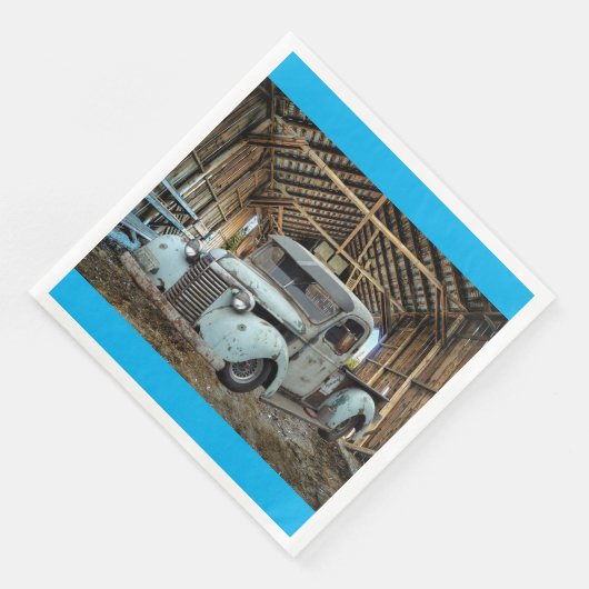 Blue Truck Rustic Barn Servet (Hoek)