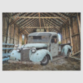  Blue Truck Rustic Barn Tissuepapier (Voorkant)