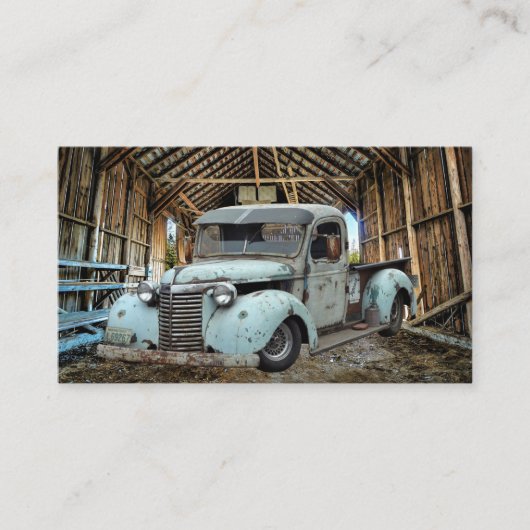 Blue Truck Rustic Barn Visitekaartje (Voorkant)