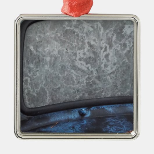 Blue Truck-schuif Metalen Ornament (Voorkant)