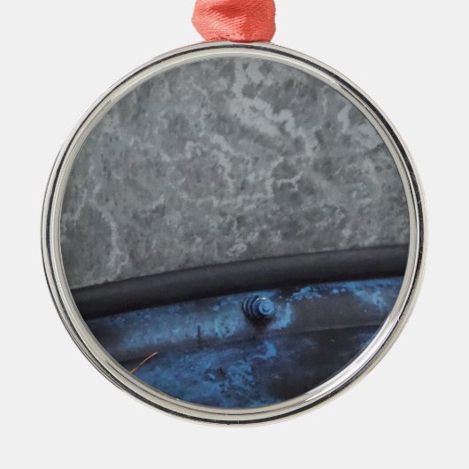 Blue Truck-schuif Metalen Ornament (Voorkant)