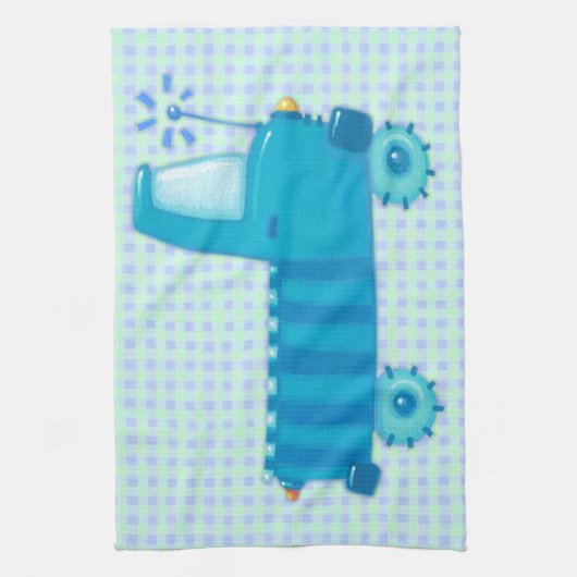 Blue Truck Theedoek (Verticaal)