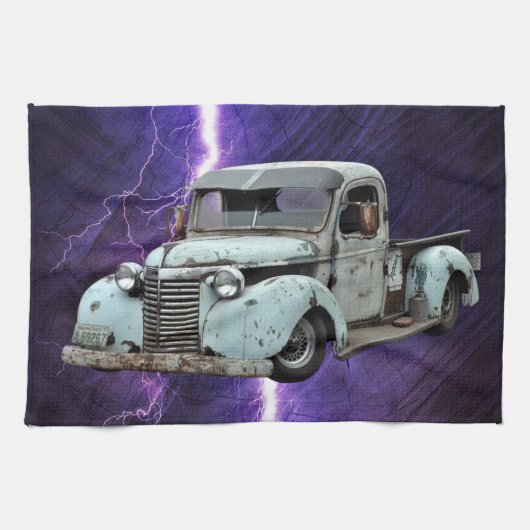  Blue Truck Theedoek (Horizontaal)