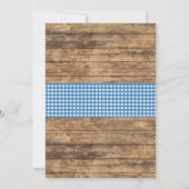 Blue Truck verjaardagsuitnodiging. Boerderij uitno Kaart (Achterkant)