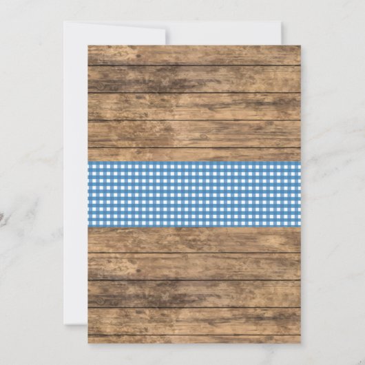 Blue Truck verjaardagsuitnodiging. Boerderij uitno Kaart (Achterkant)