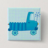 Blue Truck Vierkante Button 5,1 Cm (Voorkant)
