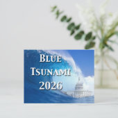 Blue Tsunami Election 2026 Briefkaart (Staand voorkant)