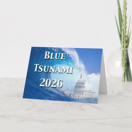 Blue Tsunami Election 2026 Kaart (Voorkant)