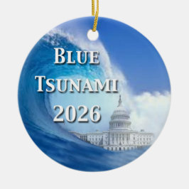 Blue Tsunami Election 2026 Keramisch Ornament