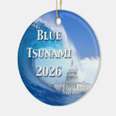 Blue Tsunami Election 2026 Keramisch Ornament (Links)