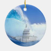 Blue Tsunami Election 2026 Keramisch Ornament (Achterkant)