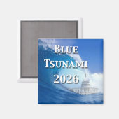 Blue Tsunami Election 2026 Magneet (Voorkant / Achterkant)