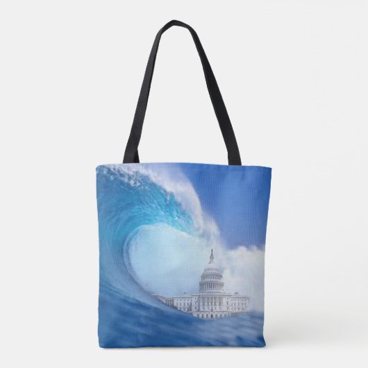 Blue Tsunami Election 2026 Tote Bag (Achterkant)