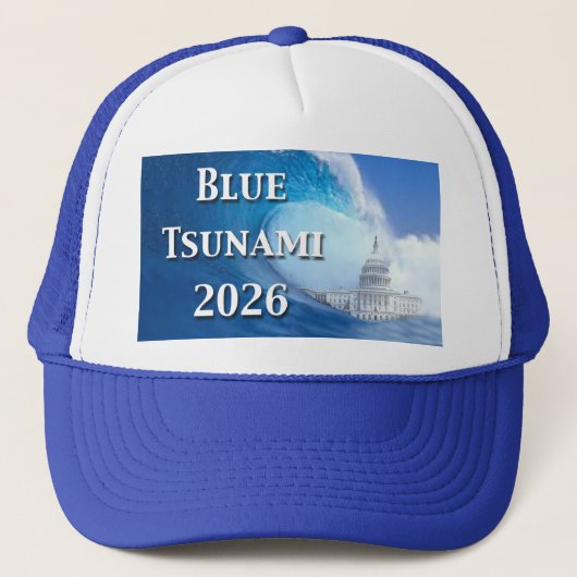 Blue Tsunami Election 2026 Trucker Pet (Voorkant)