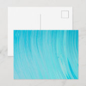 Blue Tube Wave Cool Teal Water Briefkaart (Voorkant / Achterkant)