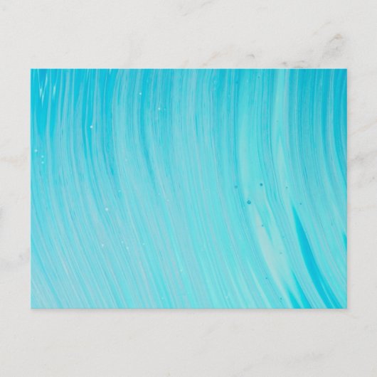 Blue Tube Wave Cool Teal Water Briefkaart (Voorkant)