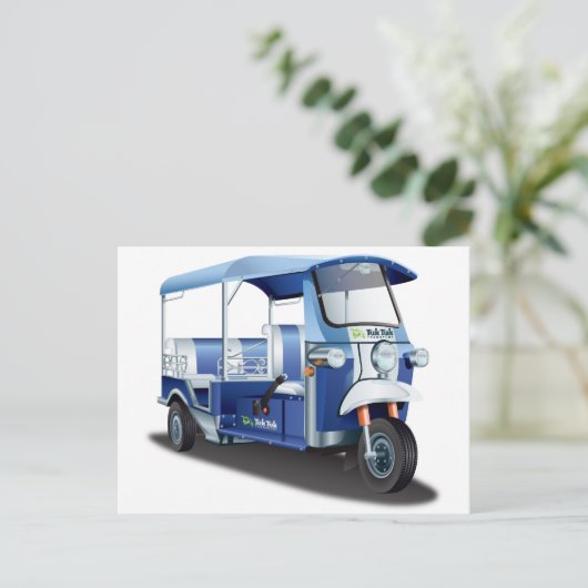 BLUE TUK TUK BRIEFKAART (Staand voorkant)