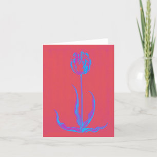 Blue Tulip Botanical Dank u kaart