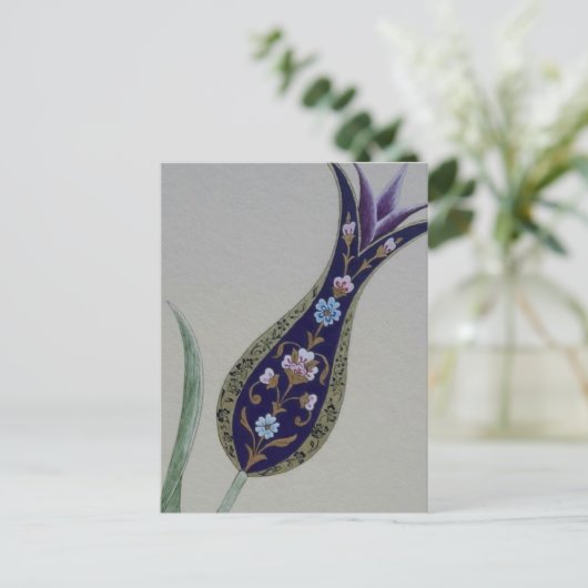 Blue Tulip Post Card Briefkaart (Staand voorkant)