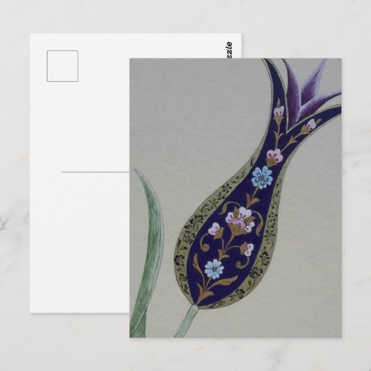 Blue Tulip Post Card Briefkaart (Voorkant / Achterkant)