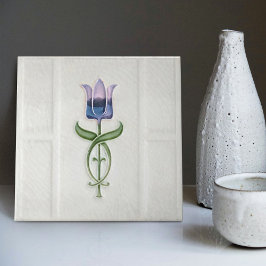 Blue Tulip Wall Decor Art Deco Gibbons Tegeltje