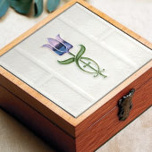 Blue Tulip Wall Decor Art Deco Gibbons Tegeltje