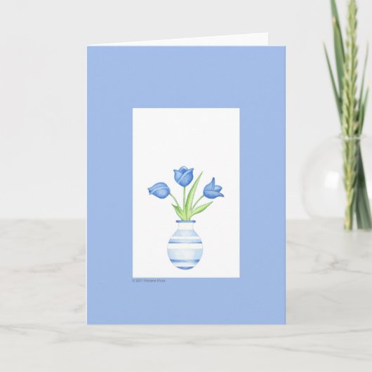 Blue Tulips Card Kaart (Voorkant)