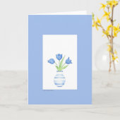 Blue Tulips Card Kaart (Gele Bloem)