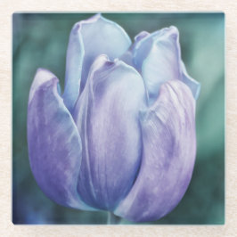 Blue Tulp Flower Art Onderzetter Glazen Onderzetter
