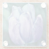 Blue Tulp Flower Art Onderzetter Glazen Onderzetter (Achterkant)